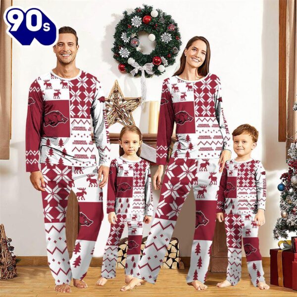 NCAA Family Pajama Sets  Arkansas Razorbacks Pajamas Personalized