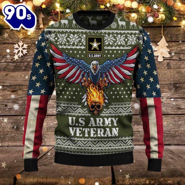 Armed Forces Army Military Vva Vietnam Veterans Day Gift For Father Christmas Ugly Sweater  Gift Veteran Christmas Sweater