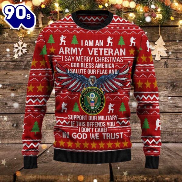 Armed Forces Army Military Vva Vietnam Veterans Day Gift For Father Dad Christmas Sweaters  Gift Veteran Christmas Sweater