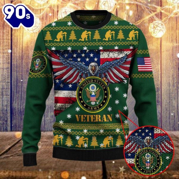 Armed Forces Army Military Vva Vietnam Veterans Day Gift For Father Dad Christmas Ugly Sweaters  Gift Veteran Christmas Sweater