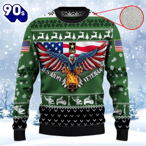 Armed Forces Army Veteran Military Soldier Sweater  Gift Veteran Christmas Sweater