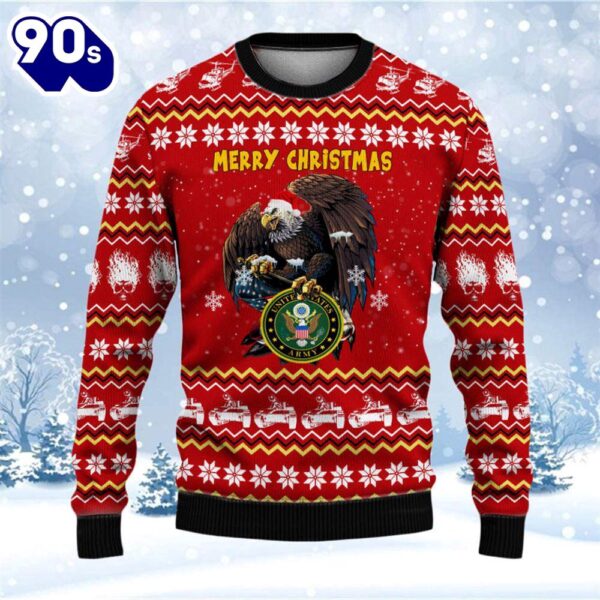 Armed Forces Army Veteran Military Soldier Ugly   Gift Veteran Christmas Sweater