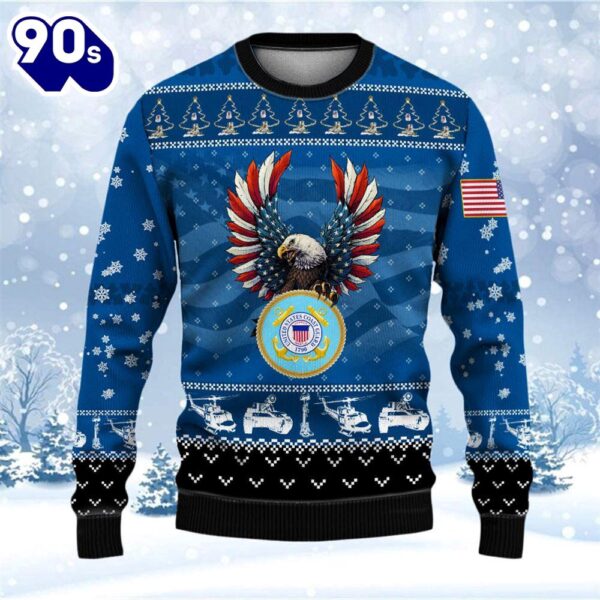 Armed Forces Coast Guard Veteran Military Soldier Ugly   Gift Veteran Christmas Sweater