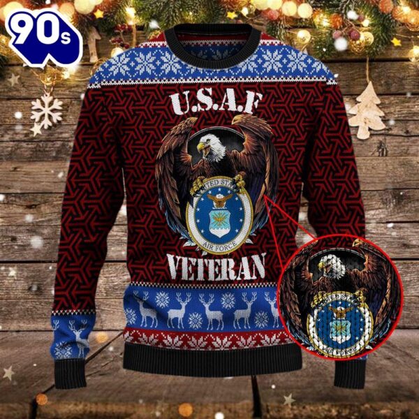 Armed Forces Usaf Air Forces Military Vva Vietnam Veterans Day Gift For Father Dad Christmas  Sweater  Gift Veteran Christmas Sweater