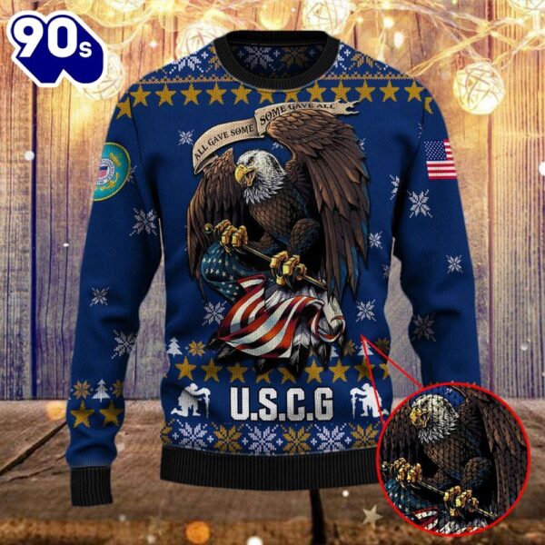 Armed Forces Uscg Coast Guard Military Vva Vietnam Veterans Day Gift Dad Christmas Ugly Sweate  Gift Veteran Christmas Sweater