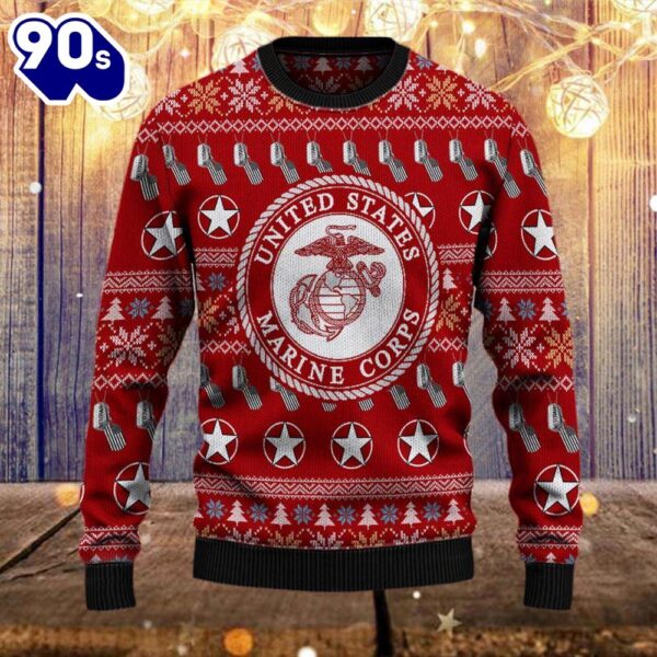 Armed Forces Usmc Marine Military Vva Vietnam Veterans Day Gift For Father Dad Christmas Ugly Sweater  Gift Veteran Christmas Sweater