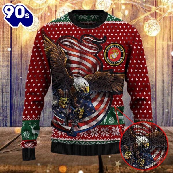 Armed Forces Usmc Marine Military Vva Vietnam Veterans Day Gift For Father Dad Christmas Ugly Sweaters  Gift Veteran Christmas Sweater