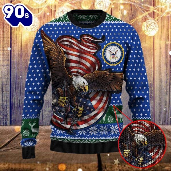 Armed Forces Usn Navy Military Vva Vietnam Veterans Day Sweater  Gift Veteran Christmas Sweater