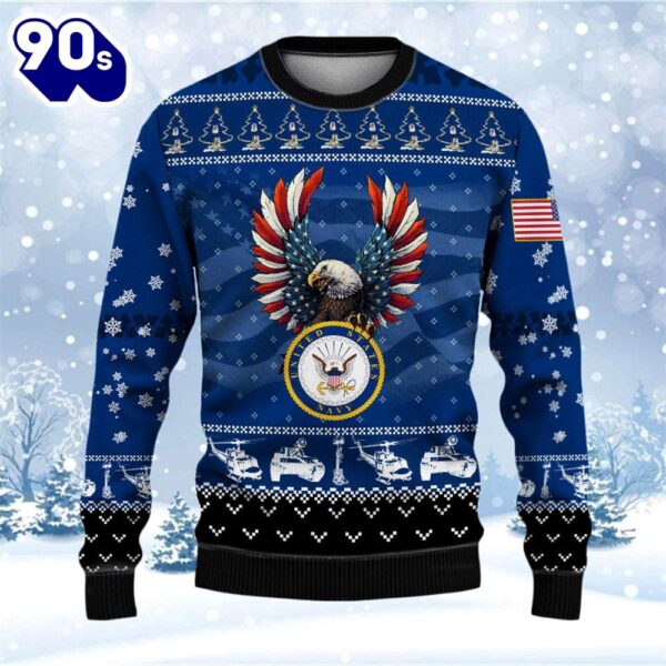 Armed Forces Usn Navy Veteran Military Soldier Ugly   Gift Veteran Christmas Sweater