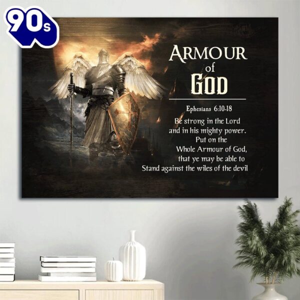 Armour Of God The Knight With Wings Warrior Of God Canvas Wall Art