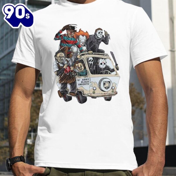 Army Black Knights Horror Movies Characters Bus Halloween 2024 T-Shirts