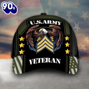 Army With Rank Classic Cap  Gift For Veteran Day