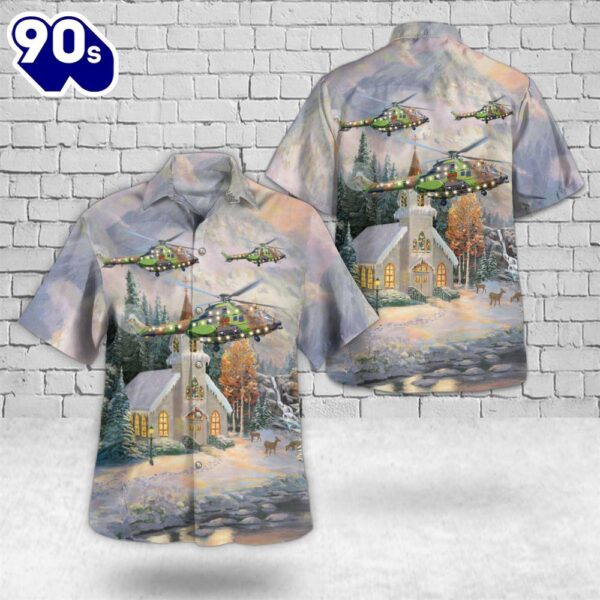 A?rospatiale AS 532UL Cougar French Army Christmas Hawaiian Shirt