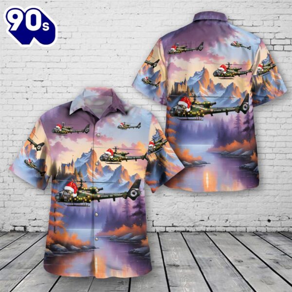 A?rospatiale SA 342 Gazelle French Army Christmas Hawaiian Shirt