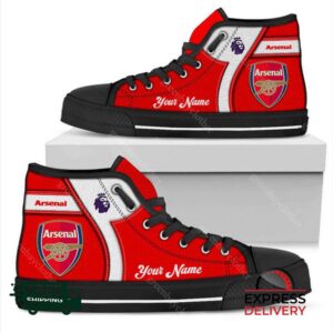 Arsenal F.C. Personalzied High Top Canvas Shoes