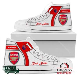 Arsenal F.C. Personalzied High Top Canvas Shoes