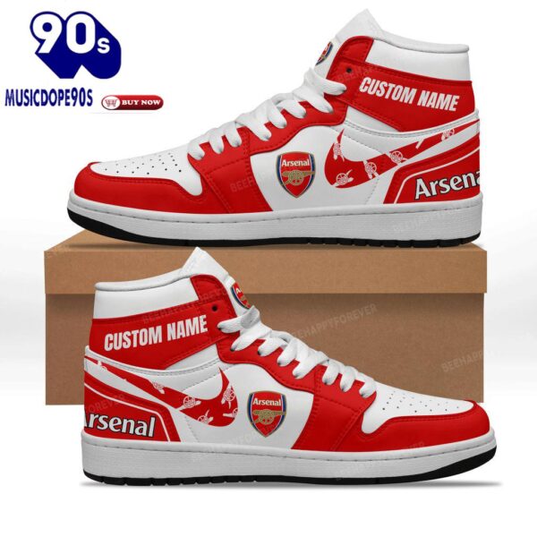 Arsenal Logo Red White Nike Logo Design Air Jordan 1 High Top