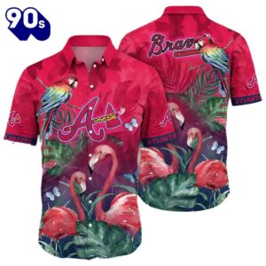 Atlanta Braves Mlb Hawaiian Button Up Shirts Sun-Soaked Aloha Shirt