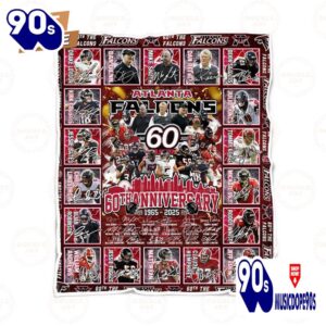 Atlanta Falcons 60th Anniversary 1965-2025 Blanket