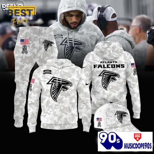 Atlanta Falcons Camo 2024 Salute to Service Hoodie, Jogger, Cap