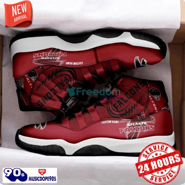 Atlanta Falcons NFL Logo Air Jordan 11 Shoes Custom Name Shoes