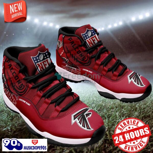 Atlanta Falcons NFL Logo Air Jordan 11 Shoes Custom Name Shoes