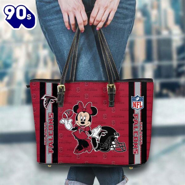 Atlanta Falcons NFL Minnie Women Leather Tote Bag