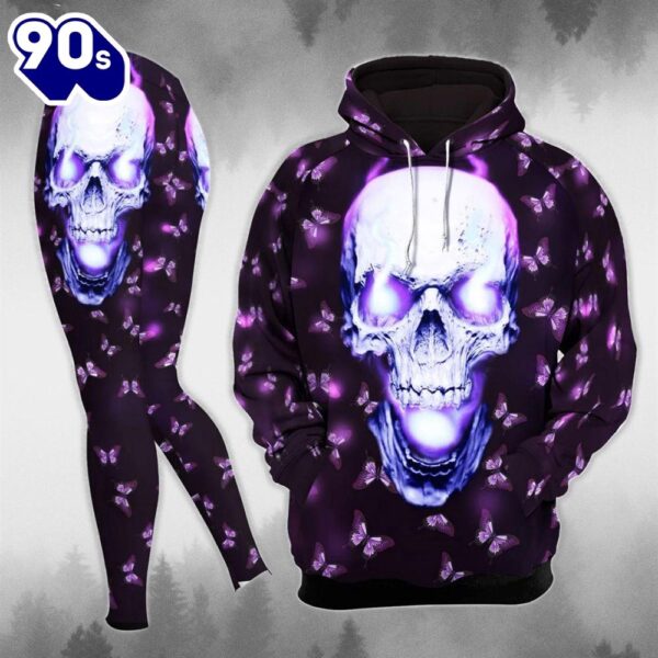 Attractive Butter Smoke Skull Combo Hoodie And Leggings