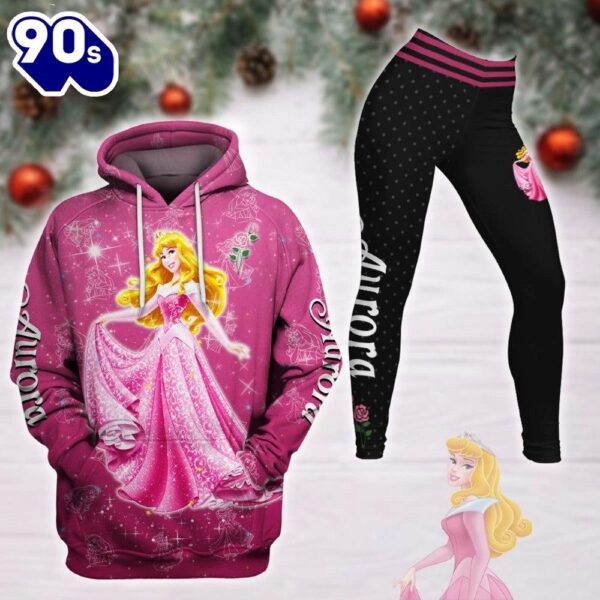 Aurora Princess Cartoon Hoodie And Leggings Set