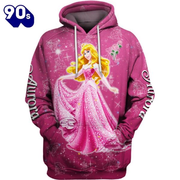 Aurora Princess Cartoon Hoodie And Leggings Set