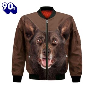 Australian Kelpie – Unisex 3D Graphic Bomber Jacket