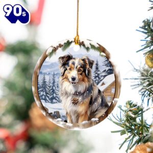 Australian Shepherd Ceramic Ornament