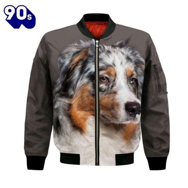 Australian Shepherd – Unisex 3D Graphic Bomber Jacket