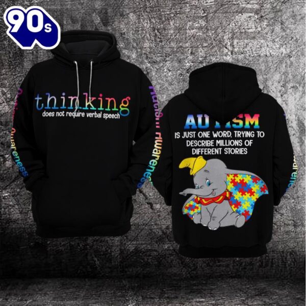 Autism Awareness Hoodie 3D  Autism is Just One Word, Trying To Describe Millions OF Different Stories  Gift Christmas