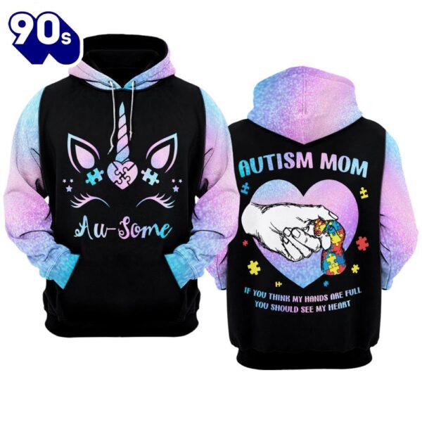 Autism Awareness Hoodie 3D  Autism Mom  Gift Christmas