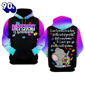 Autism Awareness Hoodie 3D Different…