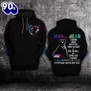 Autism Awareness Hoodie 3D MAMA…