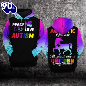 Autism Awareness Hoodie 3D Peace…