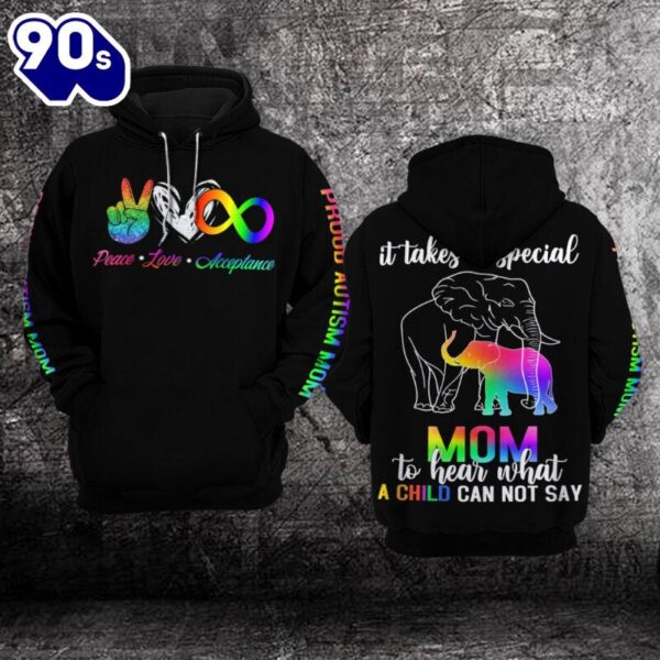 Autism Awareness Hoodie 3D  Proud autism mom  Gift Christmas