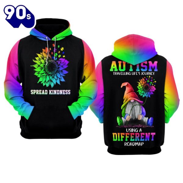 Autism Awareness Hoodie 3D  SPREAD KINDNESS  Gift Christmas