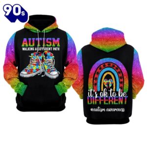 Autism Awareness Hoodie 3D Walking…