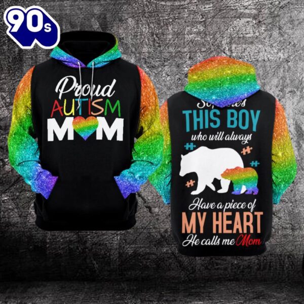 Autism Awareness Hoodie 3D  You’ll Always Have a Piece of My Heart  Gift Christmas