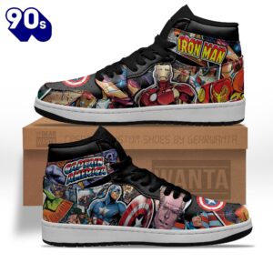 Avenger Ironman x Captain America Shoes Custom