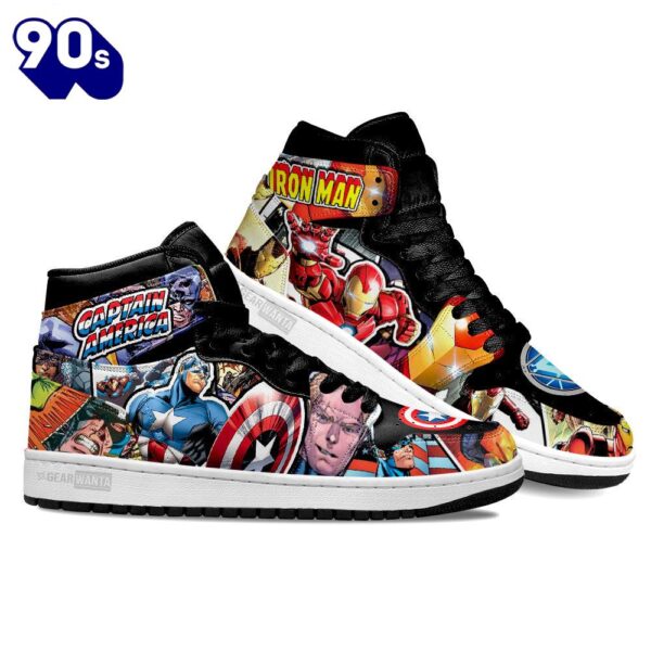 Avenger Ironman x Captain America Shoes Custom