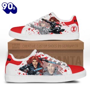 Avengers Black Widow Stan Smith Shoes Gift For Your Kid