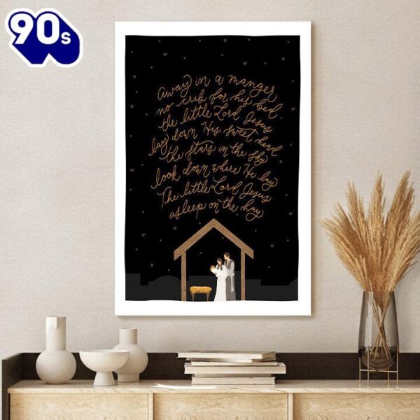 Away In A Manger Portrait Canvas Wall Art