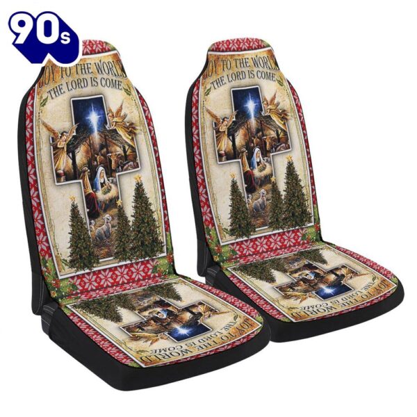 Baby Jesus Christmas Joy To The World The Lord Is Come Seat Cover Cars  Gift For Christmas