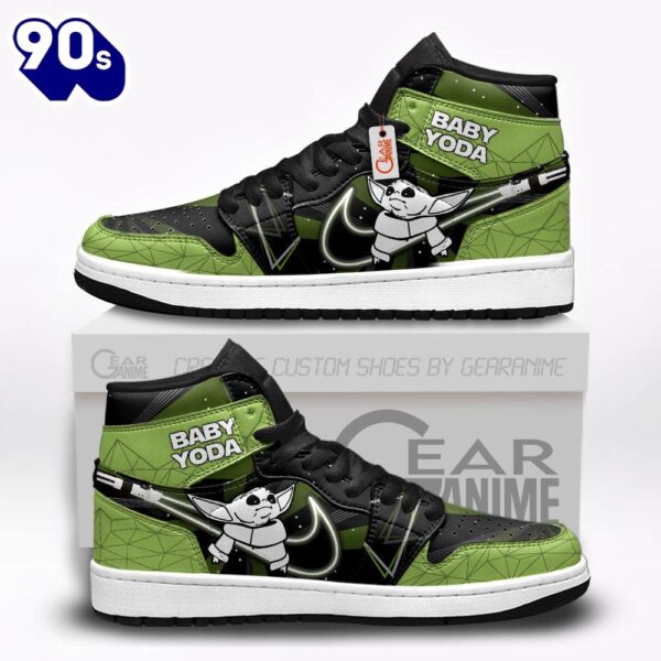 Baby Yoda J1 Sneakers Custom For Fans