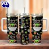 Baby Yoda Star Wars Movie Custom Stanley Quencher 40oz Stainless Steel Tumbler With Handle  For Fans
