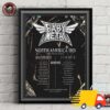 BABYMETAL North America 2025 Tour Poster Tour Dates Canvas